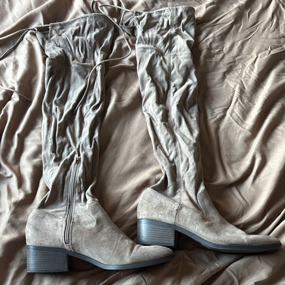 SM New York Taupe Over-the-Knee Boots - Picture 1 of 1